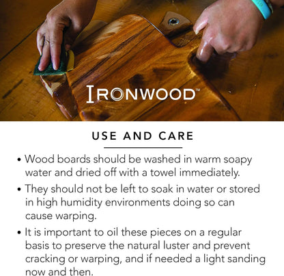 Ironwood Gourmet Oslo End Grain Utility Cutting Board, 14 x 16 Inches, Natural Acacia Wood