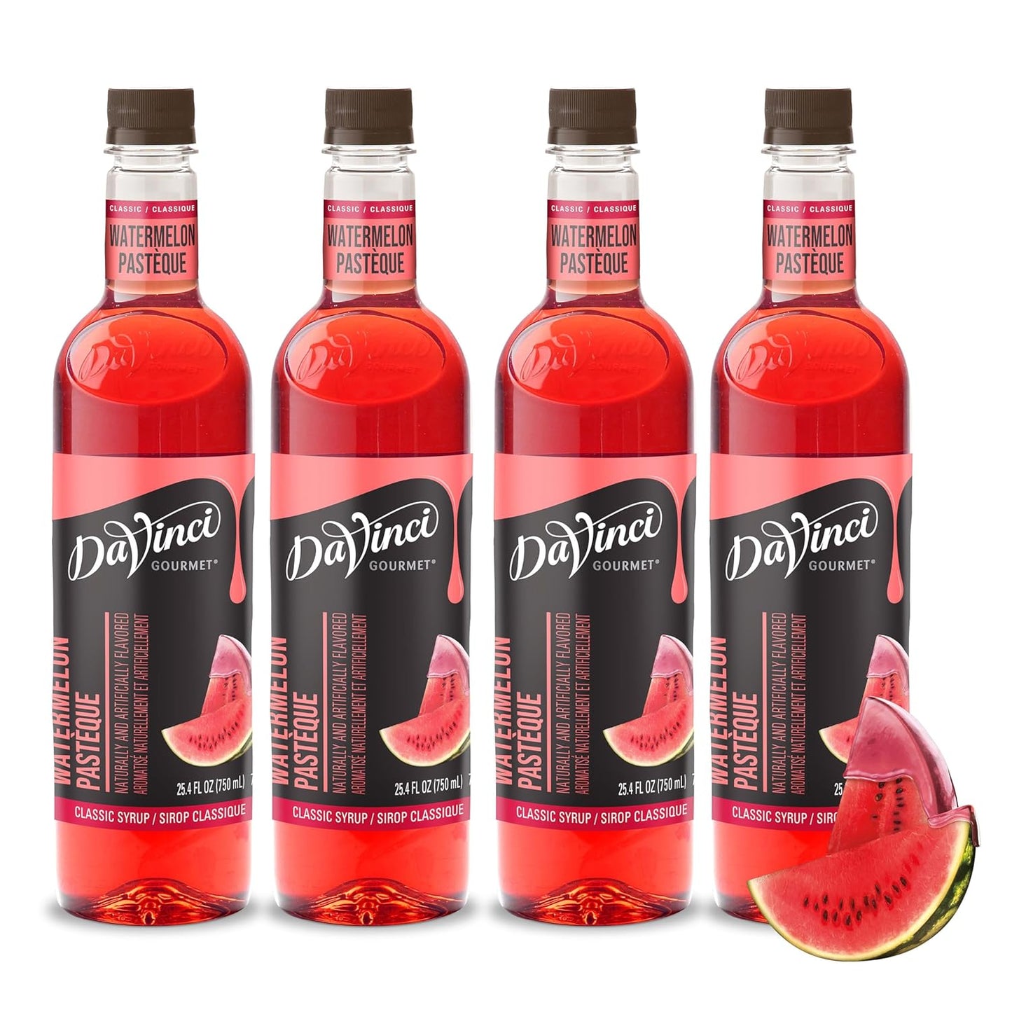 DaVinci Gourmet Classic Watermelon Syrup, 25.4 Fluid Ounces (Pack of 4)