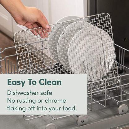 Ultra Cuisine Heavy Duty Cooling Rack for Cooking and Baking - Professional Grade Premium100% Stainless Steel Baking Rack & Wire Cooling Mesh for Roasting & Grilling - Dishwasher Safe - 11.5" x 16.5"