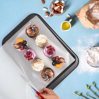 Silicone Baking Mat Roll, 16 In x 8 FT Non-Stick Pastry Mat, Cut to Any Size, Heat Resistant Food Grade Silicone Sheet, Air Fryer Liner for Pie Crust, Pizza Cookies