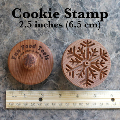 Wood Cookie Stamp, 2.5 Inch (Snowflake 3 CS-062)