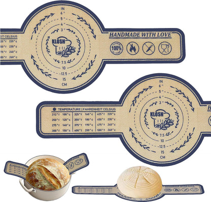Silicone Bread Sling for Dutch Oven, 2 Pack (8" Round) – Non-Stick & 500°F Heat Resistant Sourdough Mat, Easy to Clean, Reusable Food-Grade Sourdough Slings – Fits 5 qt and up Dutch Ovens