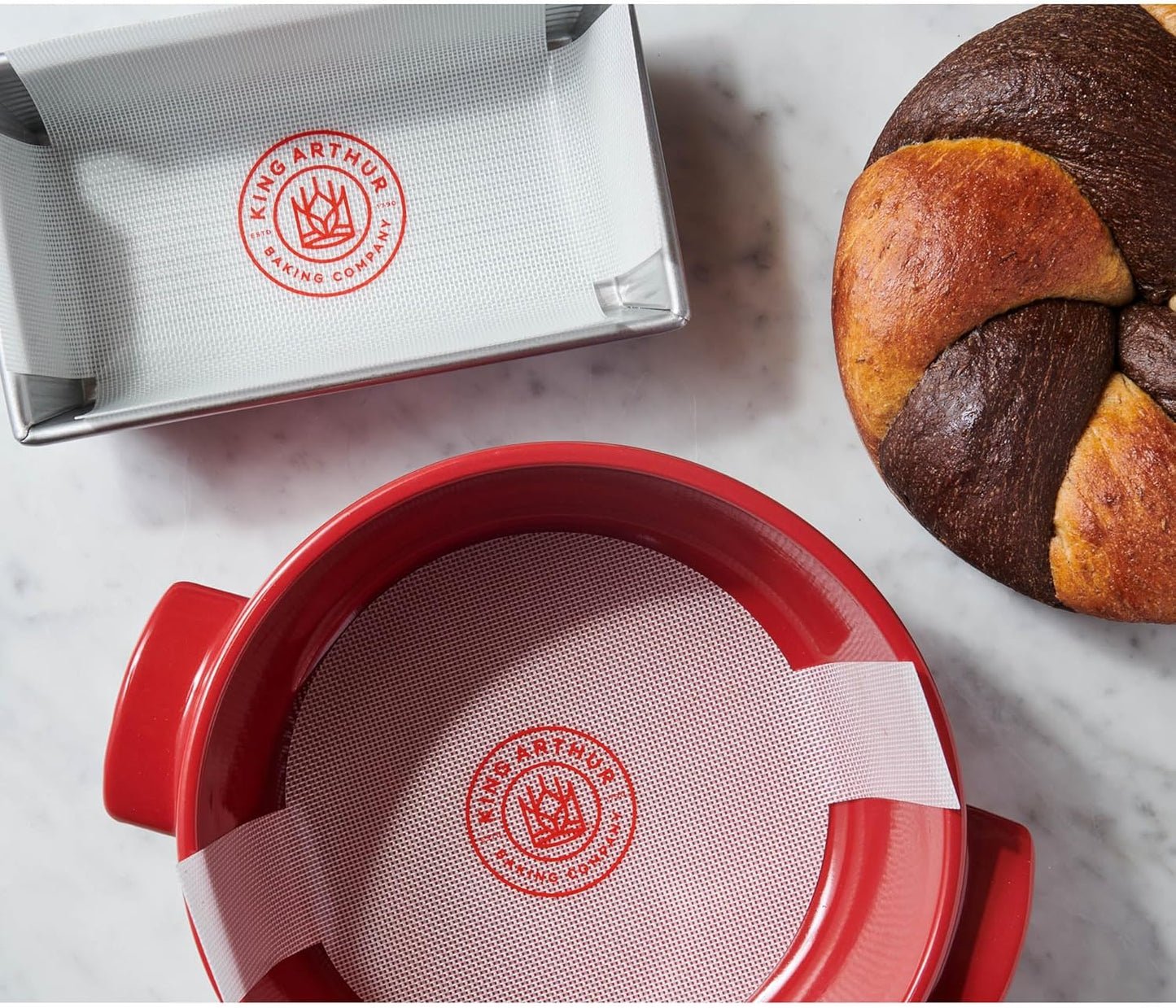 King Arthur Baking Company Loaf Pan Lifters, Reusable Nonstick European-Grade Silicone, Set of 2