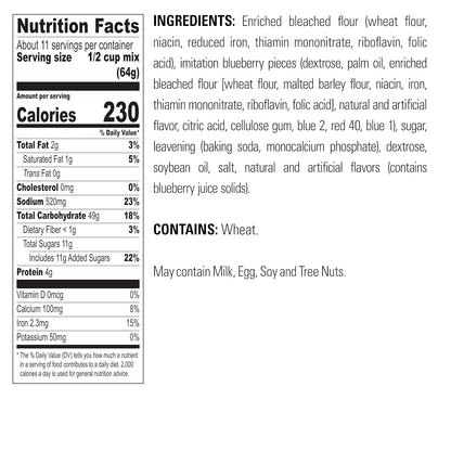 Krusteaz Light & Fluffy Complete Pancake Mix, Blueberry 25.2 Ounce (Pack of 2)