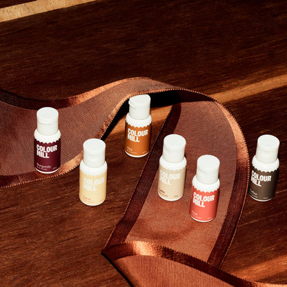 Colour Mill Outback Pack Oil-Based Food Coloring, 20 Milliliters Each of 6 Colors: Burgundy, Clay, Coffee, Latte, Rust and Sand 4.08 Fl Oz 120 milliliters