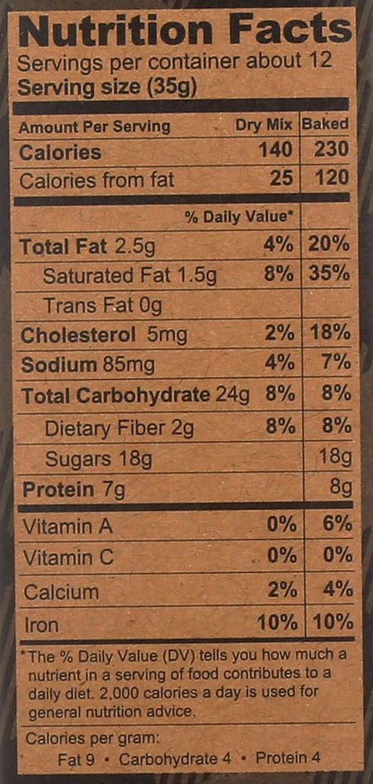 Kodiak Brownie Baking Mix, Chocolate Fudge, High Protein,100% Whole Grains, (Pack of 1)