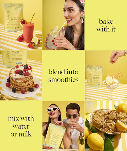 Truvani Vegan Pea Protein Powder | Lemon Cookie | 20g Organic Plant Based Protein | 20 Servings | Keto | Gluten & Dairy Free | Low Carb | No Added Sugar