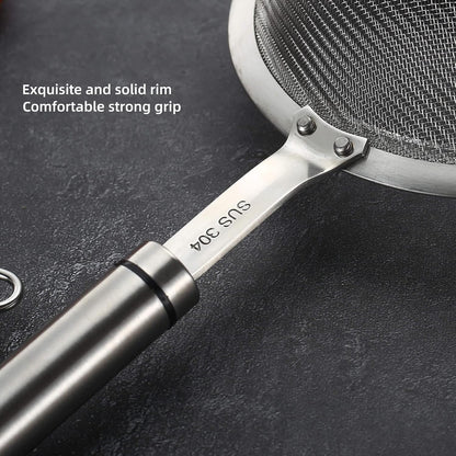 Stainless Steel Fine Mesh Strainers for Kitchen, Colander-Skimmer with Handle, Sieve Sifters for Food, Tea, Rice, Oil, Noodles, Fruits, Vegetable 4.73 inch