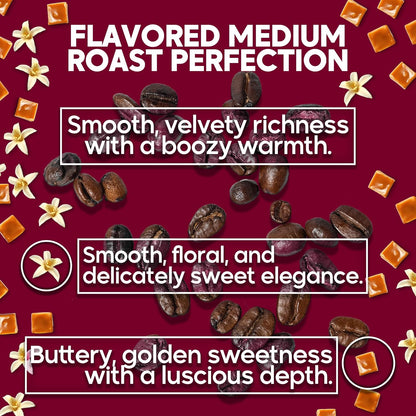 Sarasota Coffee Ground Jamaican Me Crazy | Medium Roast Gourmet Flavored Coffee Grounds | Low Acid, Mold Free, Specialty Grade Flavored Bulk Ground | 5lb (80 oz)