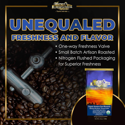Mt. Whitney Organic Gayo Mountain Sumatra, Medium Dark Roast, Low Acid Coffee (Ground, 12 Oz)