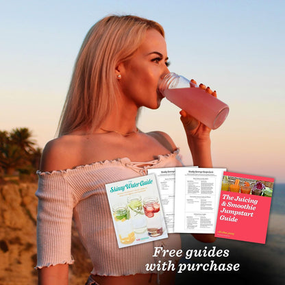 All About Juicing Clear Glass Water Bottles Set - 6 Pack Wide Mouth with Lids for Juice, Smoothies, Beverage Storage - 16 oz, Durable, Reusable, Dishwasher Safe, Leak Proof (White Caps)