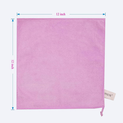 Microfiber Cloth 6Pack Cleaning Rags Absorbant Lint Free Cloth for House, Kitchen, Car, Glass, Stainless Steel, Window, Boat Cleaner-12''x 12''-Purple