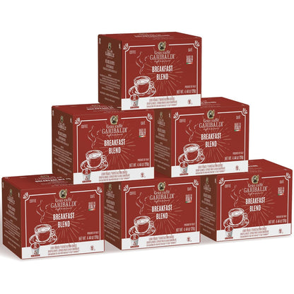 Caffè Garibaldi Breakfast Blend Coffee Pods, Single-Serve Capsules for Keurig K-Cup Brewers, Single Serve Cups with 100% Arabica Blend, 72 Count Recyclable Coffee Pods - Light Roast