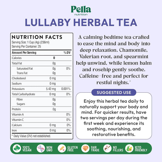 Chamomile Tea with Hibiscus, Peppermint, Spearmint, Rosehip, Valerian Root, Lemongrass, Cornflowers – Kosher, Vegan, No Caffeine – Calming Mint-Citrus Evening Herbal Drink for Relaxation (25 Tea Bags)