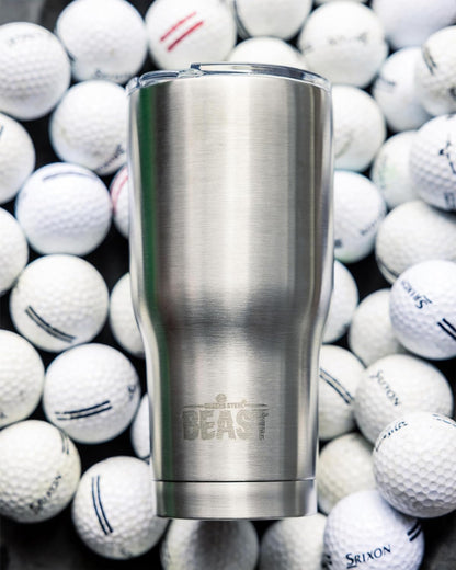Beast 40 oz Tumbler Stainless Steel Vacuum Insulated Coffee Ice Cup Double Wall Travel Flask (Stainless Steel)