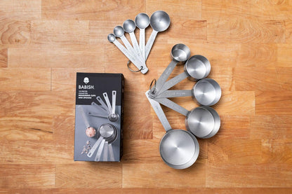 Babish 10-Piece Stainless Steel Measuring Cups & Spoon Set