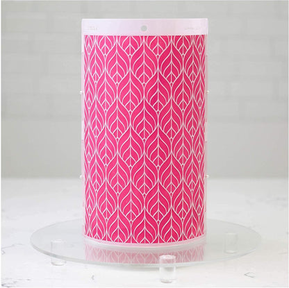 Cake Baking Stencil - Seamless Delicate Pattern for Decorating Tall Double Barrel Cake to Use with Buttercream, Royal Icing, Ganache, Paint, Airbrush (Lumina)