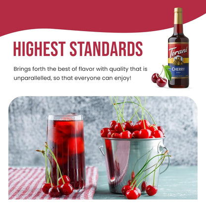 Jimoco Barista Bundle – Jimoco® Syrup Pump + Torani® Cherry Syrup, 25.4 oz