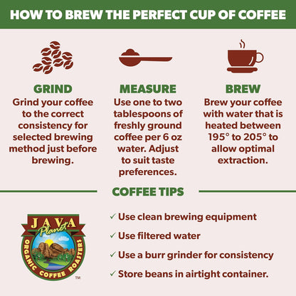 Low Acid Organic Coffee – Whole Bean, Mold-Free & Stomach Friendly by Java Planet, Peruvian Single Origin Half Caff Coffee, Medium Dark Roast, Arabica Gourmet Coffee Grade A, 1LB Bag