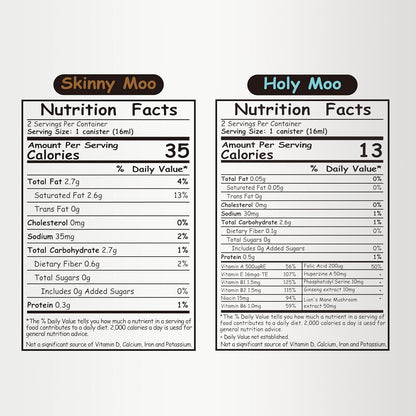 Coffee to the Moo Nitro Cold Brew Coffee Concentrate Combo Pack - KETO & Mushroom Coffee | Instant Iced or Hot | Pocket/Purse Sized, Travel & Gifts Friendly | Makes 12 Cups