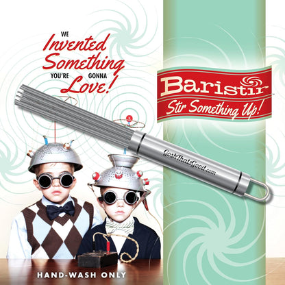 Baristir by Gosh That's Good – Barista Mixing Tool for Coffee Shops | Handheld Stirrer for Coffee, Matcha, Tea | No Clumps, Excellent Foam Control