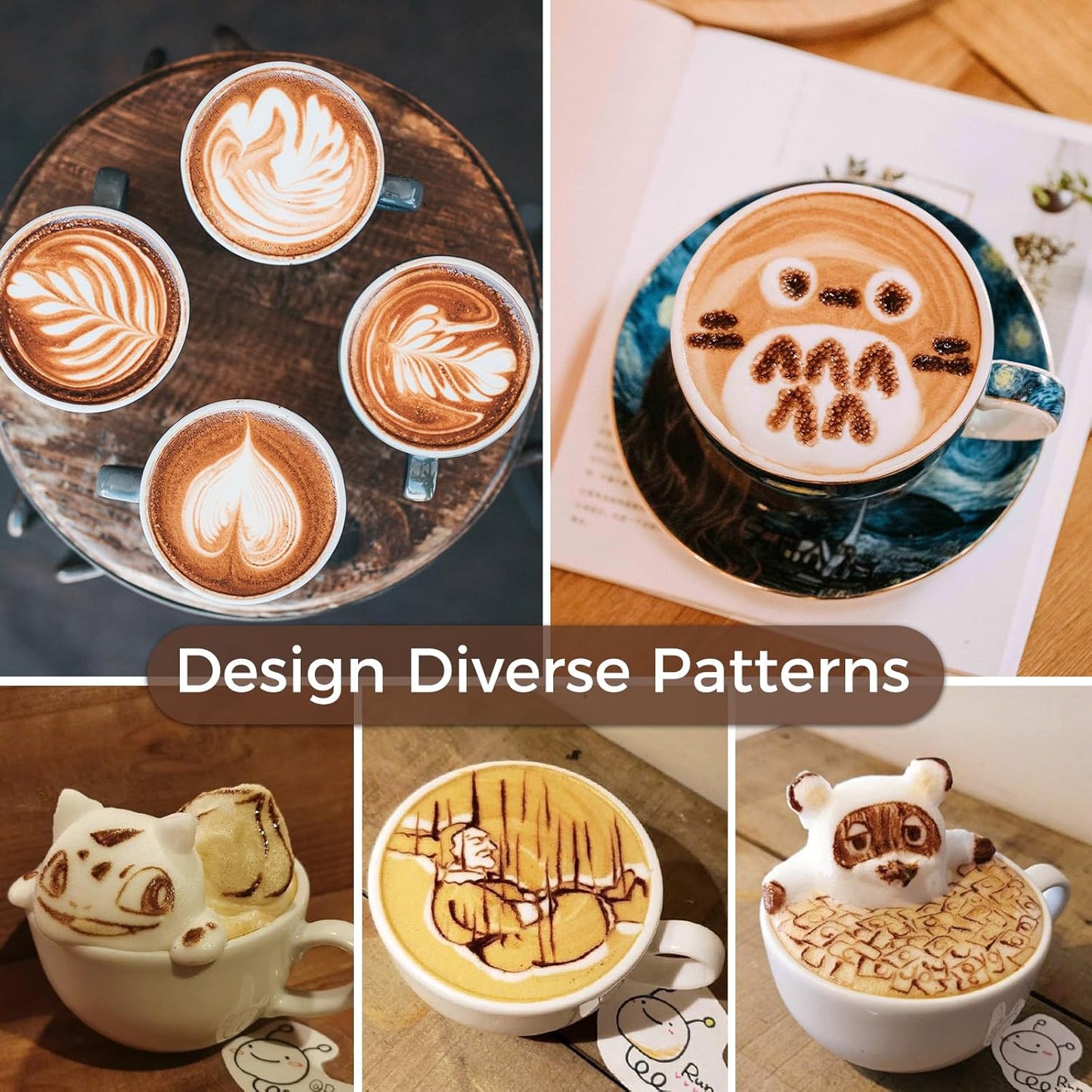 Tuni Milk Frothing Pitcher, 12oz/350ml Stainless Steel Milk Jug Steaming Cup, Milk Coffee Cappuccino Latte Art Steam Creamer Frother Pitcher