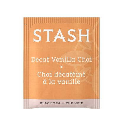 Stash Tea Decaf Vanilla Chai Tea, 6 Boxes With 18 Tea Bags Each (108 Tea Bags Total)