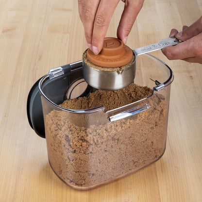 Progressive International ProKeeper+ Clear Plastic Airtight Food Baker's Kitchen Storage Organization Container Canister Set with Magnetic Accessories, 2- Piece Set (Brown Sugar 1.4-Quart)
