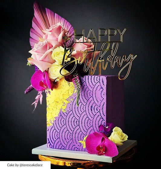 Cake Decorating Stencil for Tall Buttercream Cake, Royal Icing, Ganache, Paint, Airbrush (ORIO)