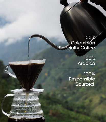 Colombian Specialty Pink Bourbon Coffee Whole Bean Medium Roast Arabica Gourmet Fresh Roasted Single Origin Premium Low Acid Exotic Notes Rich Aroma Smooth Flavor High Altitude Gift Ready 8.8oz 250g