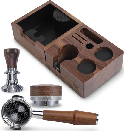 58mm Espresso Accessories Kit for Breville Dual Boiler & Oracle Jet – Bottomless Portafilter, Tamper, Distributor, Tamping Station & Knock Box | Fits BES920XL, BES980XL, BES900XL