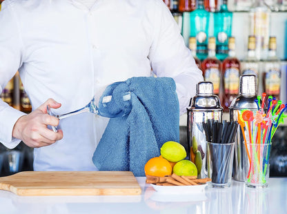 Utopia Towels Kitchen Bar Mops, Pack of 12, 16 by 19 Inches, 100% Cotton Ring Spun, Super Absorbent Towels, Multi-Purpose Cleaning Towels for Home and Kitchen Bars