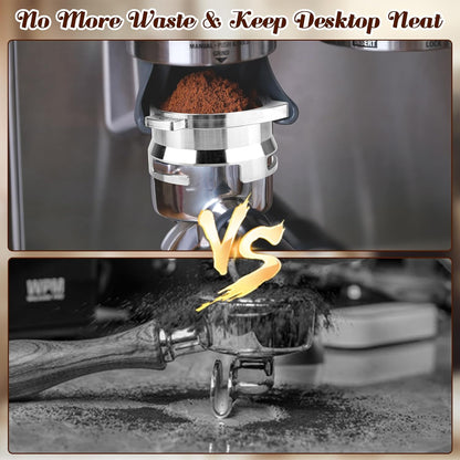 54 mm Dosing Funnel for Breville Barista Portafilters, Pletpet Stainless 54mm Dosing Funnel for Breville Espresso Grinder to Reduces The Mess