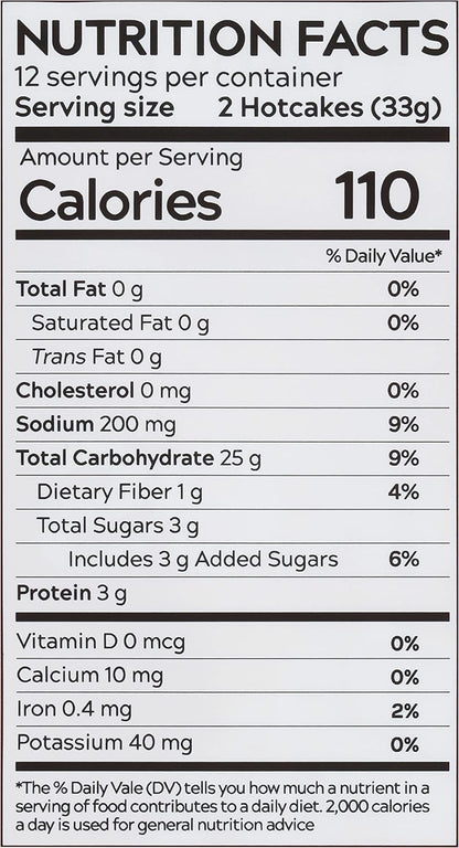 Classic Rolled Hotcakes Crepe Mix by American Table, Made with American-Grown Organic Wheat Flour & Pure Vanilla, French-Style, Non-GMO, Low Sugar, No Preservatives, Quick Prep, Makes 24 Crepes (14 oz, Pack of 1)