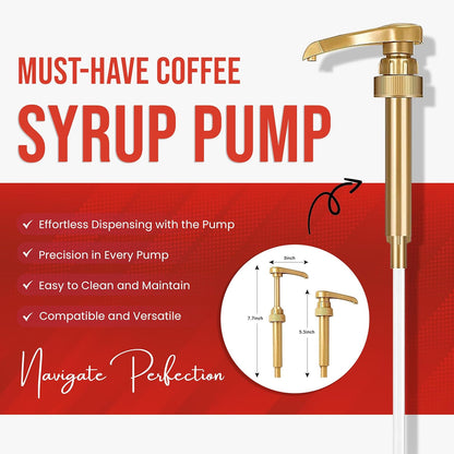 Jimoco® Syrup Pump Dispenser + Torani® Sugar Free Peach Syrup, 25.4 oz - Coffee Syrup Pump & Flavoring Bundle