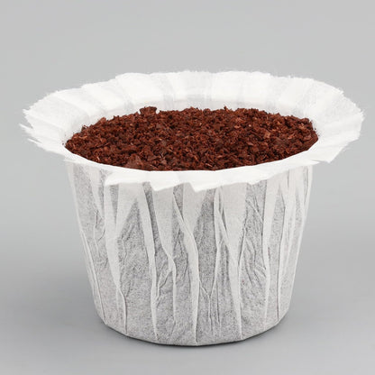 100 Count Disposable Coffee Paper Filters Compatible with Keurig Single Serve 1.0 and 2.0, Fits All Brands Reusable K Cup Filters