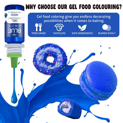 Gel Food Coloring - 3.5 fl.oz Vivid Food Coloring Gel for Baking, Cake Decorating, Cookie, Fondant, Macaron - Tasteless Concentrated Edible Food Color Dye for Icing, Slime, Drinks, DIY Crafts (Red)