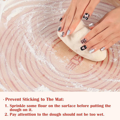Non-slip Silicone Pastry Mat Extra Large with Measurements 28''By 20'' for Silicone Baking Mat, Counter, Dough Rolling, Oven Liner,Fondant/Pie Crust By Folksy Super Kitchen Red