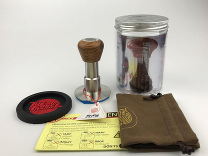 The Force Tamper Automatic Impact Coffee Tamper Standard Set Wood Handle (Triangle, 54.00mm)