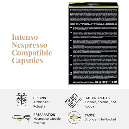 Caffe' Vergnano Medium Roast Espresso Bundle - Original Line Machine Compatible Arabica Robusta Italian Coffee For Nespresso Coffee Machines, Oro, Intenso, Napoli - 10 of Each Flavor (30 Capsules)