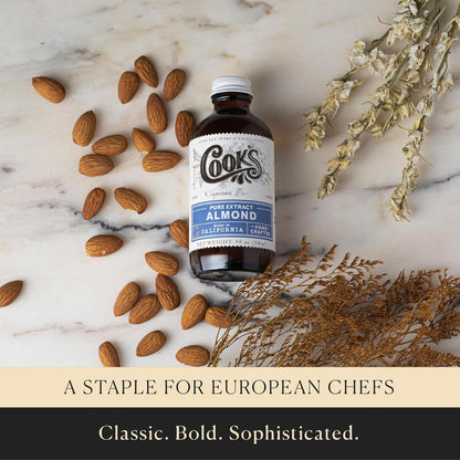 Cook’s, Pure Almond Extract for Baking, Cooking, and Mixology, Allergen Free Almond Flavoring Extract, 8 oz