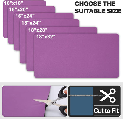 Dish Drying Mat for Kitchen Counter | Coffee Bar Mat for Countertops | Heat Resistant Drainer Mat with Non-slip Rubber Backed | Hide Stain Kitchen Absorbent Draining Mat | Purple 16"x18"