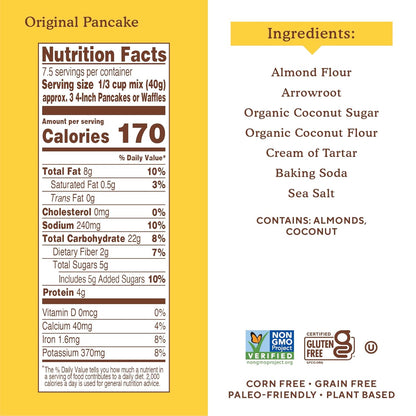 Simple Mills Almond Flour Pancake & Waffle Mix Value Pack (1 Original, 1 Pumpkin) - Gluten Free, Plant Based, Paleo Friendly, Breakfast, (Pack of 2)
