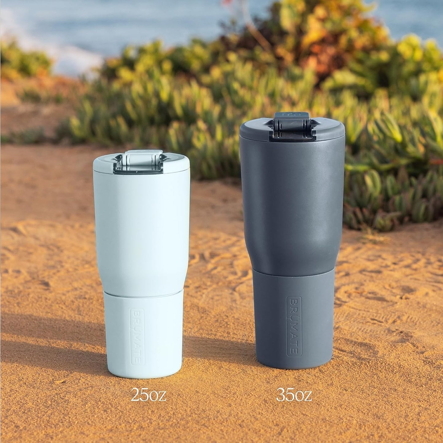 BrüMate Nav 35oz 100% Leak Proof Insulated Travel Tumbler with Magnetic BevLock™ Lid - Double Wall Cup-Holder Friendly Stainless Steel Mug (Electric Blue)