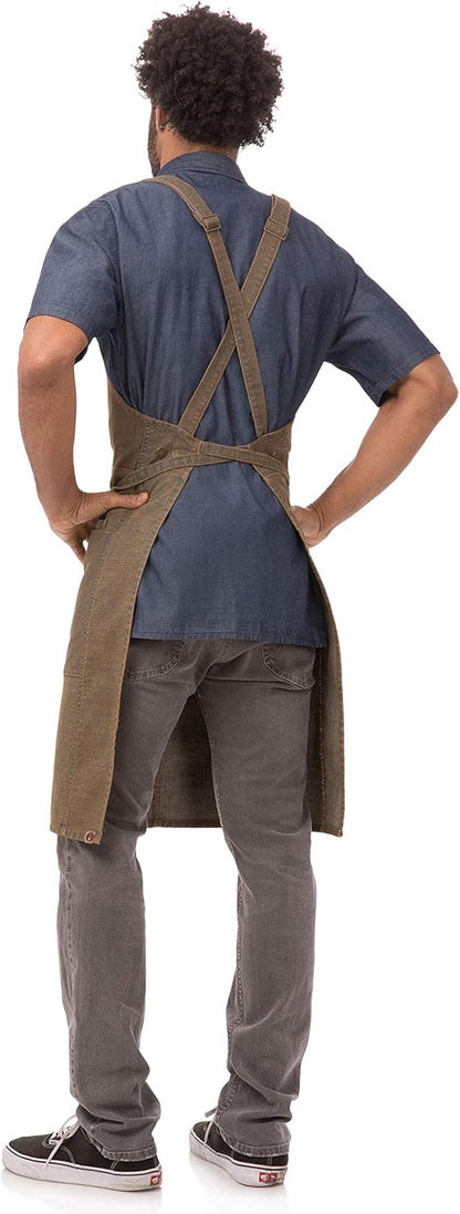 Chef Works Unisex Uptown Cross-Back Bib Apron