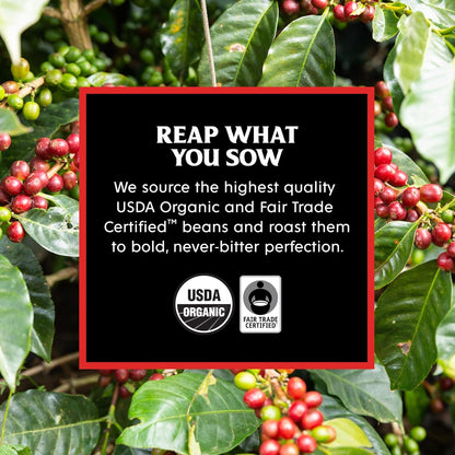 Death Wish Coffee, Medium Roast Single Serve Pods - USDA Organic Coffee (50 Count)