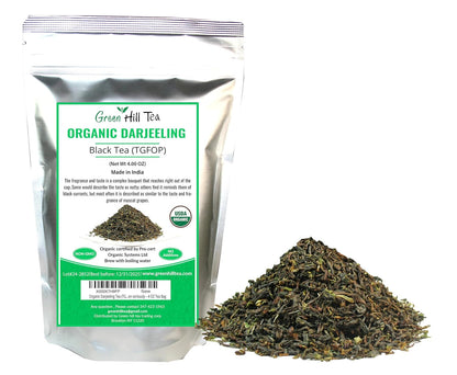 Organic Darjeeling Tea (TGFOP 2nd Flush), A complex breakfast tea which likes to be taken seriously – 4 OZ Tea Bag