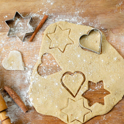 12 Pcs Cookie Cutters Biscuit Cutter Fruit Cutter Shapes Stainless Steel Fondant Cake Mold Heart Flower Star Round Shapes Metal Cutters for Baking