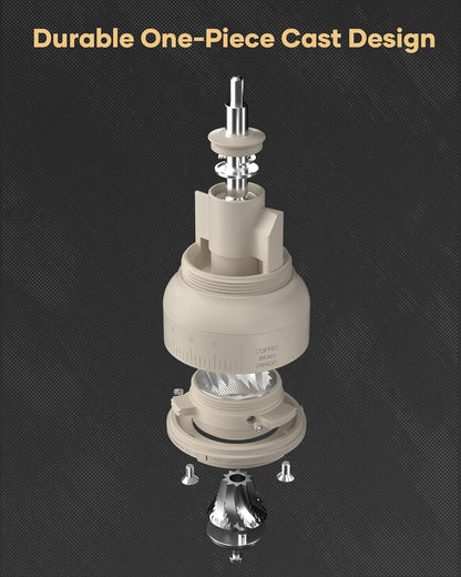 Cocinare ESSENCE GO B38 Ultra Manual Coffee Grinder – with Carrying Case Hand Grinder Capacity 30g, GhostEdge Ultra Burr & 80 Grind Settings, Perfect for Pour-over, Espresso, Cold Brew (Vintage White)