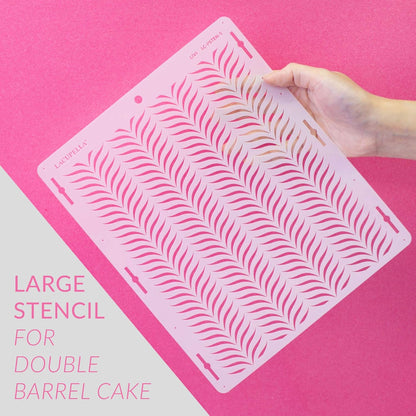 Cake Decorating Stencil for Tall Buttercream Cake, Royal Icing, Ganache, Paint, Airbrush (FIFI)